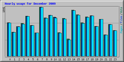 Hourly usage for December 2009